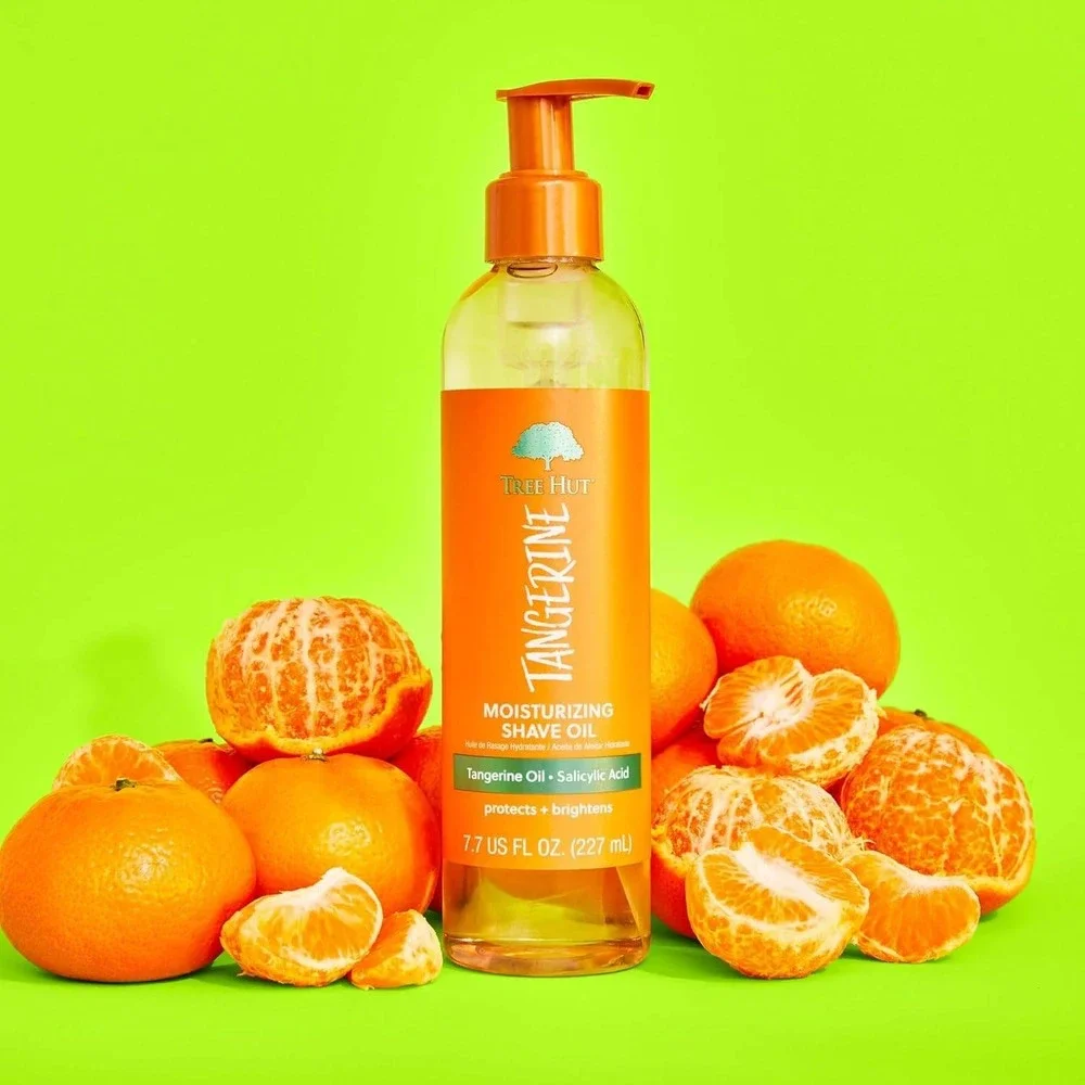 Tree Hut Tangerine Moisturizing Shave Oil 7.7oz Brightening Salicylic Acid NEW